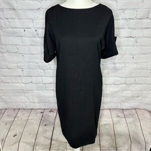 Badgley Mischka Black turnlock sleeve dress